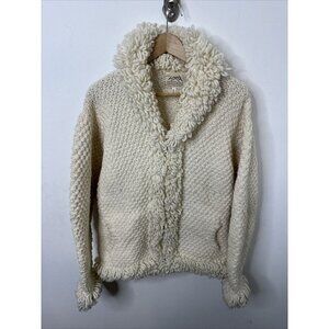 Montania Mountain Woman M Penny Lane Fringe Knit Sweater Zip Wool